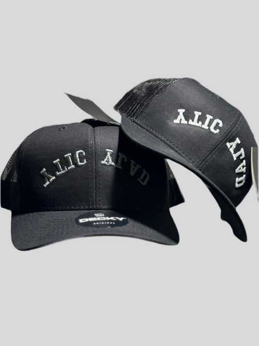 Upside Down Embroidered Trucker Cap
